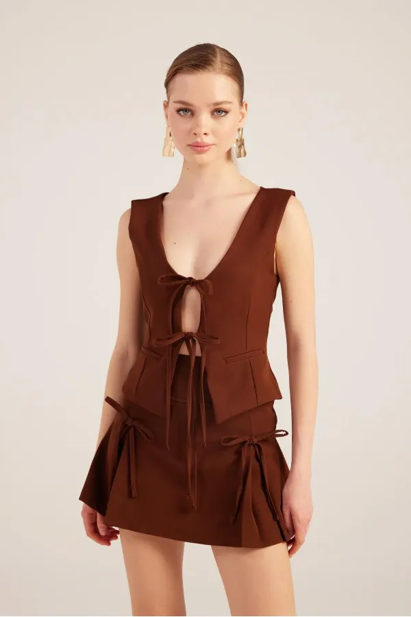 Elena Shorts Skirt Brown