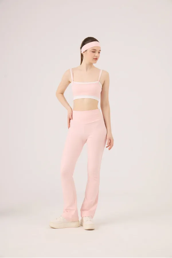 High Waist Flare Fabiola Leggings Pink