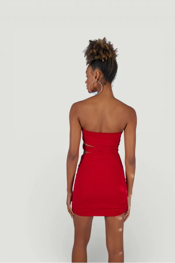 Buble Elbise Kırmızı