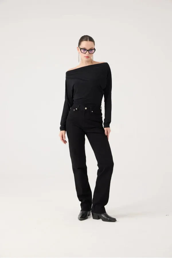 Sagrado Jean Pantolon Siyah