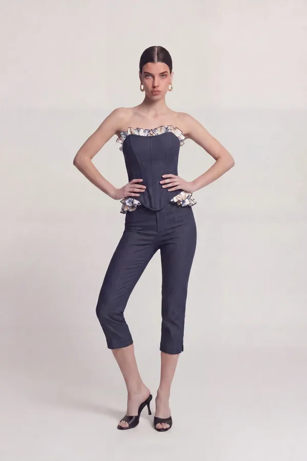 Venus Capri Pants in Navy Blue, Look Like Jeans Venus Capri Pants in Navy Blue, Look Like Jeans