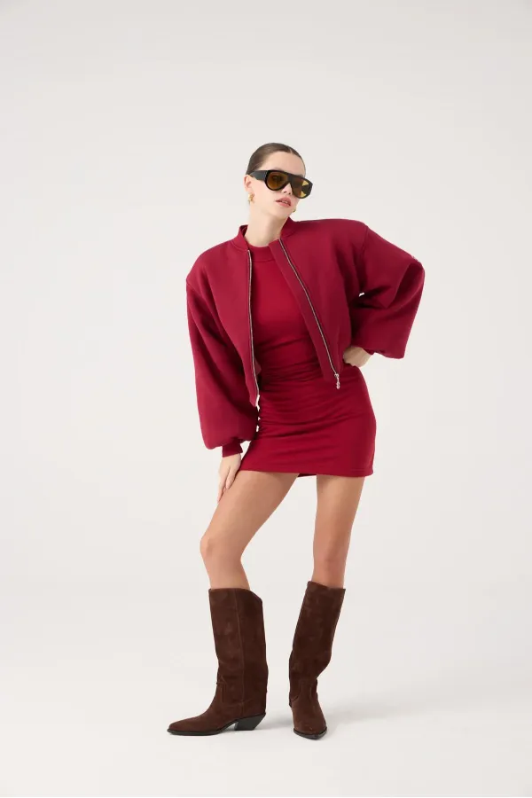 Blouson aviateur Parker bordeaux