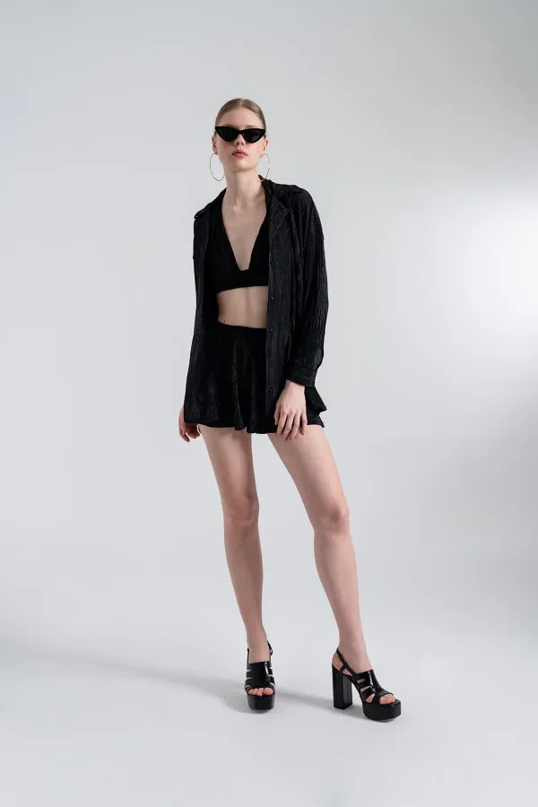 Comfy Oversize Gömlek Siyah