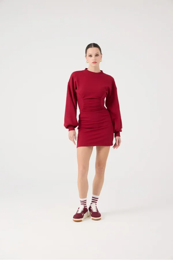 Nancy Dress Burgundy