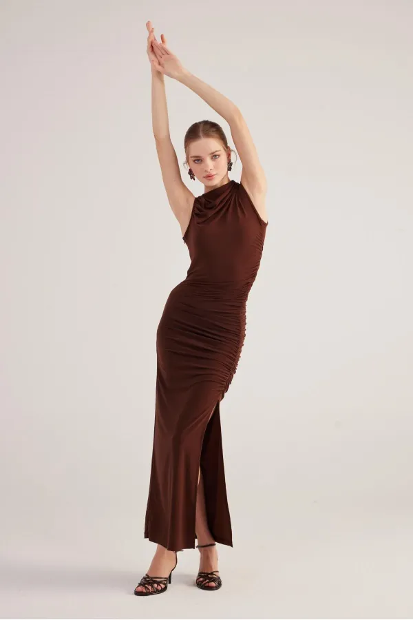 Robe Lily marron