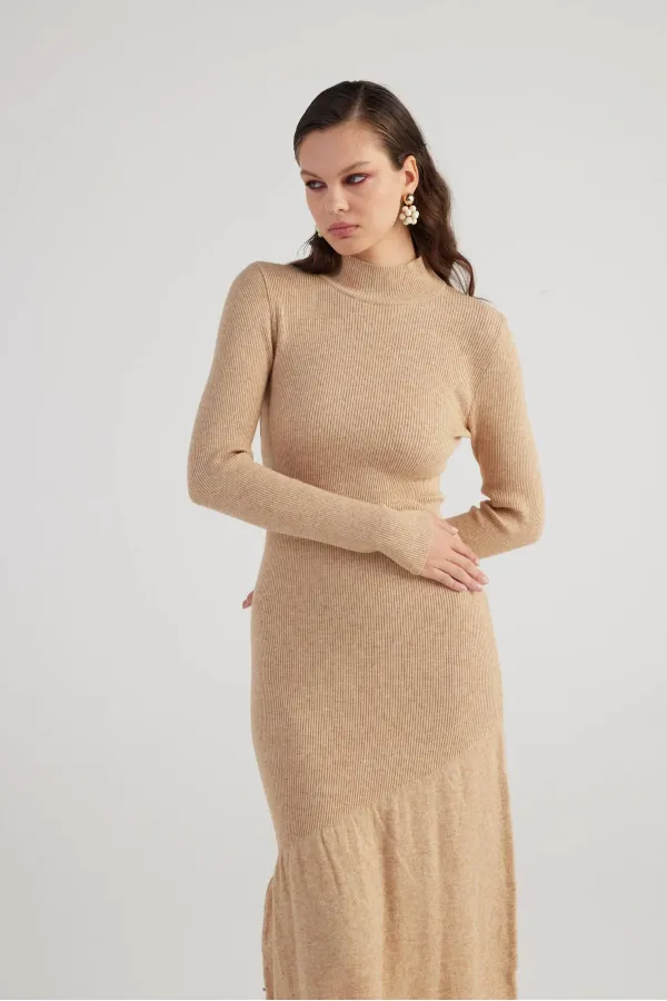 Sally Knit Dress Beige