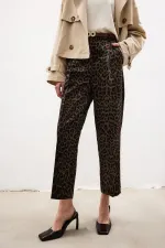 LEOPAR DESENLİ HAVUÇ PANTOLON