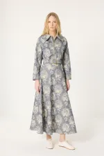 ENSEMBLE JUPE ET VESTE À MOTIFS FLORALS