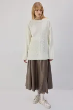 PULL EN MAILLE SURDIMENSIONNÉ À MOTIFS