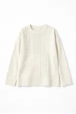 PULL EN MAILLE SURDIMENSIONNÉ À MOTIFS