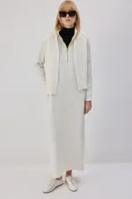 ROBE DROITE AVEC FERMETURE ÉCLAIR