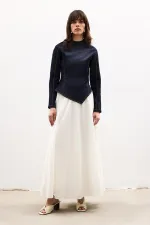 LİKRALI DENİM BLUZ ETEK 2'Lİ TAKIM