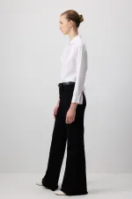 KUŞAKLI KISA POPLİN GÖMLEK