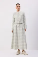 JACKET, SKIRT, TWEED SET