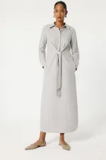 ROBE CHEMISE À COL CEINTURE