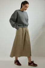 ELASTİK BEL CEPLİ ETEK