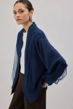 VESTE BOMBER À MANCHES BALLON