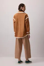 PELUŞ DETAYLI SÜET GÖMLEK