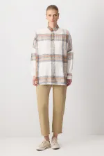 100% COTTON PLAID OVERSIZE SHIRT