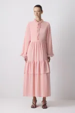 ŞİFON KATMANLI ELBİSE