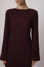 PAMUKLU ASTARLI ÖRGÜ ELBİSE