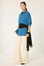 OVERSIZE FİT POPLİN GÖMLEK