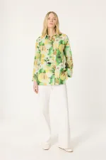 DESENLİ KETEN GÖMLEK