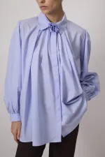 100% COTTON SHIRT WITH ROSE DETAIL