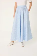 JUPE ÉVASÉE À MOTIFS