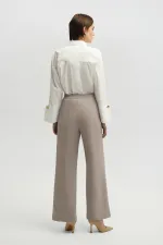 RIBBED CREPE PANTS