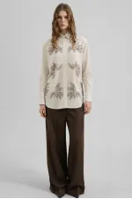 CHEMISE EN LIN BRODÉE