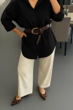 CHEMISE EN POPLIN COUPE SURDIMENSIONNÉE