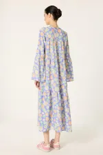 PATTERNED RUFFLED DRESS PATTERNED RUFFLED DRESS