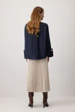 CHEMISE COURTE EN POPLIN À POIGNETS LARGES CHEMISE COURTE EN POPLIN À POIGNETS LARGES