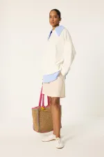 SHIRT COLLAR THIN SWEATSHIRT SHIRT COLLAR THIN SWEATSHIRT