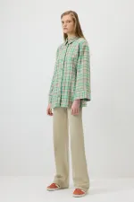 GENİŞ MANŞETLİ EKOSE GÖMLEK