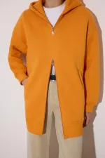 HOODED SWEATSHIRT WITH ZIPPER DETAIL