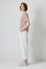 100% COTTON PANTS WITH ELASTIC WAISTBAND 100% COTTON PANTS WITH ELASTIC WAISTBAND