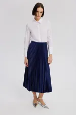 JUPE PLISSÉE EN SATIN