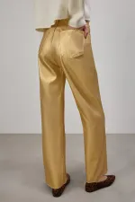 HIGH WAISTED METALLIC PANTS