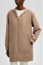 THIN CREPE JACKET WITH ZIPPER THIN CREPE JACKET WITH ZIPPER