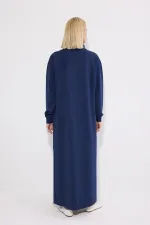 DİK YAKA ÖRME ELBİSE