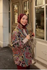 Shawl Pattern Bomber Jacket