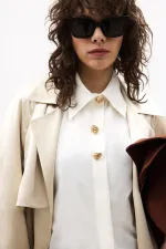 GOLD BUTTONED SHORT SHIRT