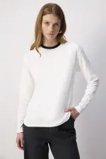 T-SHIRT 100% COTON À COL RIBANA