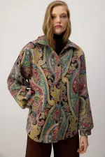 Shawl Pattern Bomber Jacket