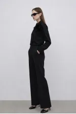 ÇİÇEK AKSESUARLI GÖMLEK BODY