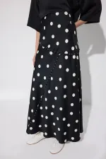 BELİ LASTİKLİ PUANTİYELİ ETEK