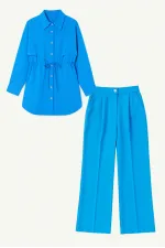 LINEN TEXTURED SHIRT AND TROUSER SET