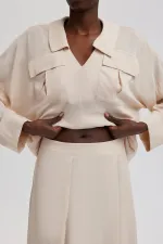 V YAKA TUNİK ETEK TAKIM